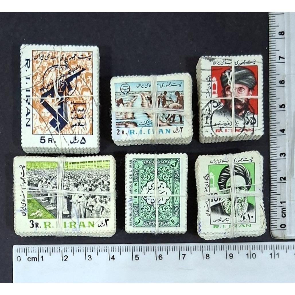 6 بسته 100 عددی مهرخورده پستی جمهوری