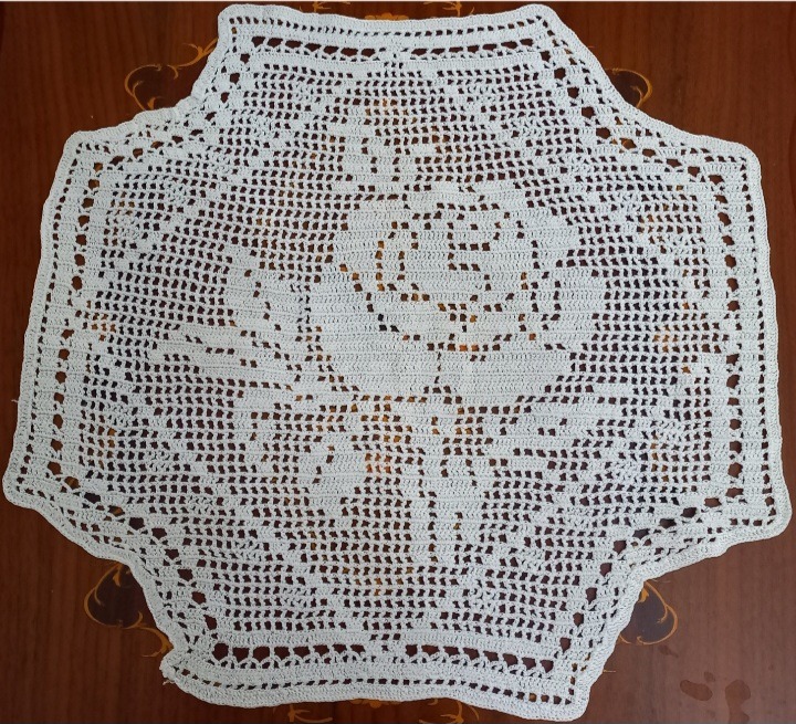 رومیزی ابریشمی قدیمی