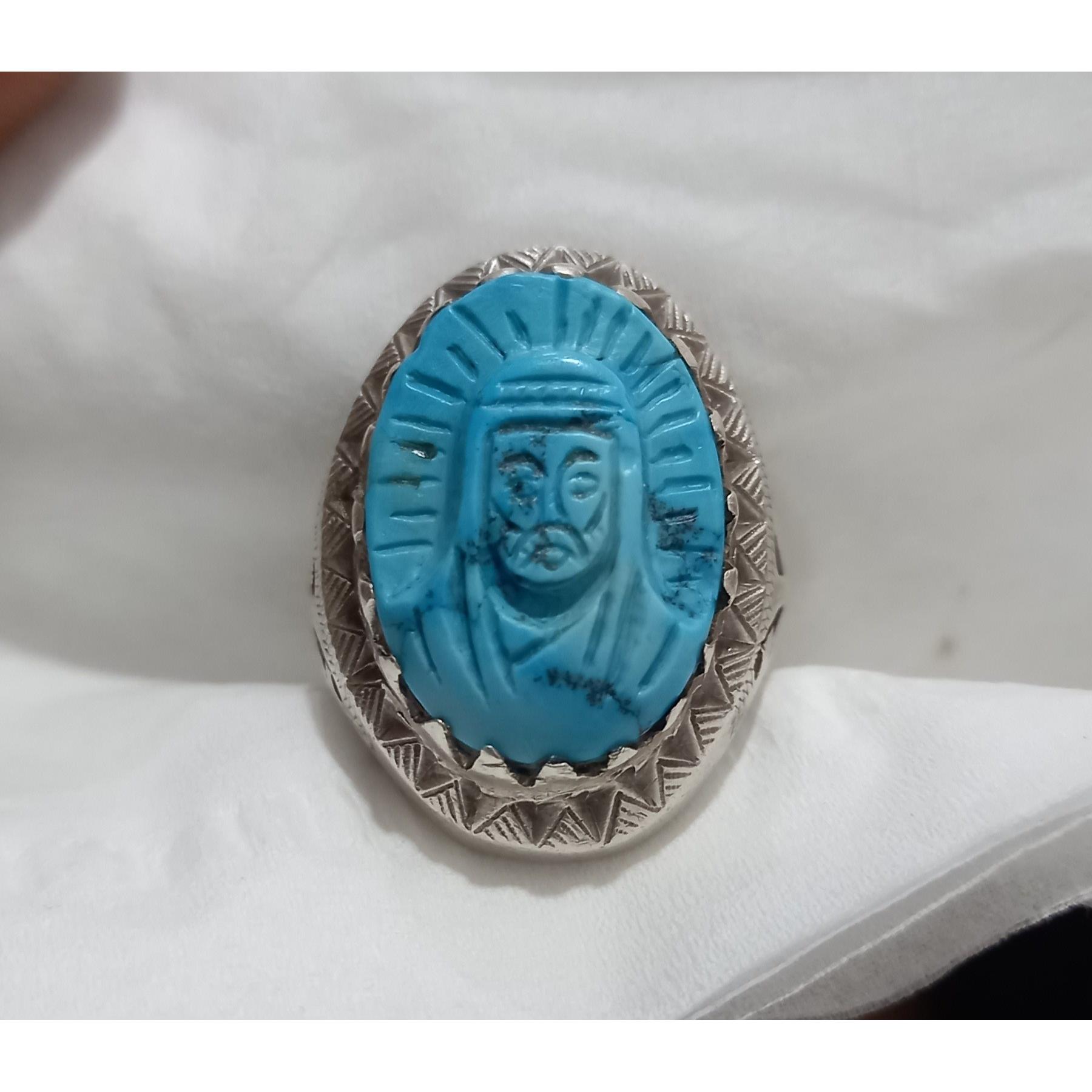 انگشتر نایاب شمایل فیروزه امام علی ع