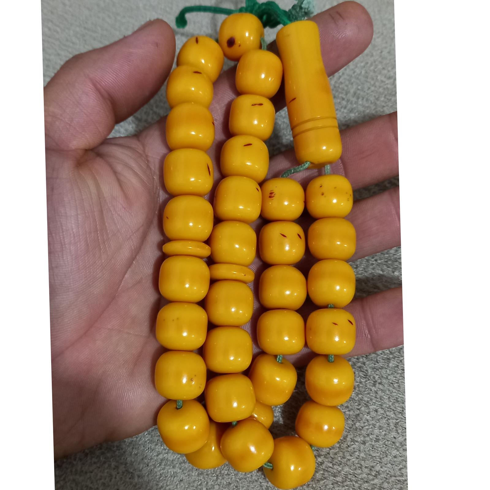 تسبیح 33دانه کهنه استخوانی کلکسیونی