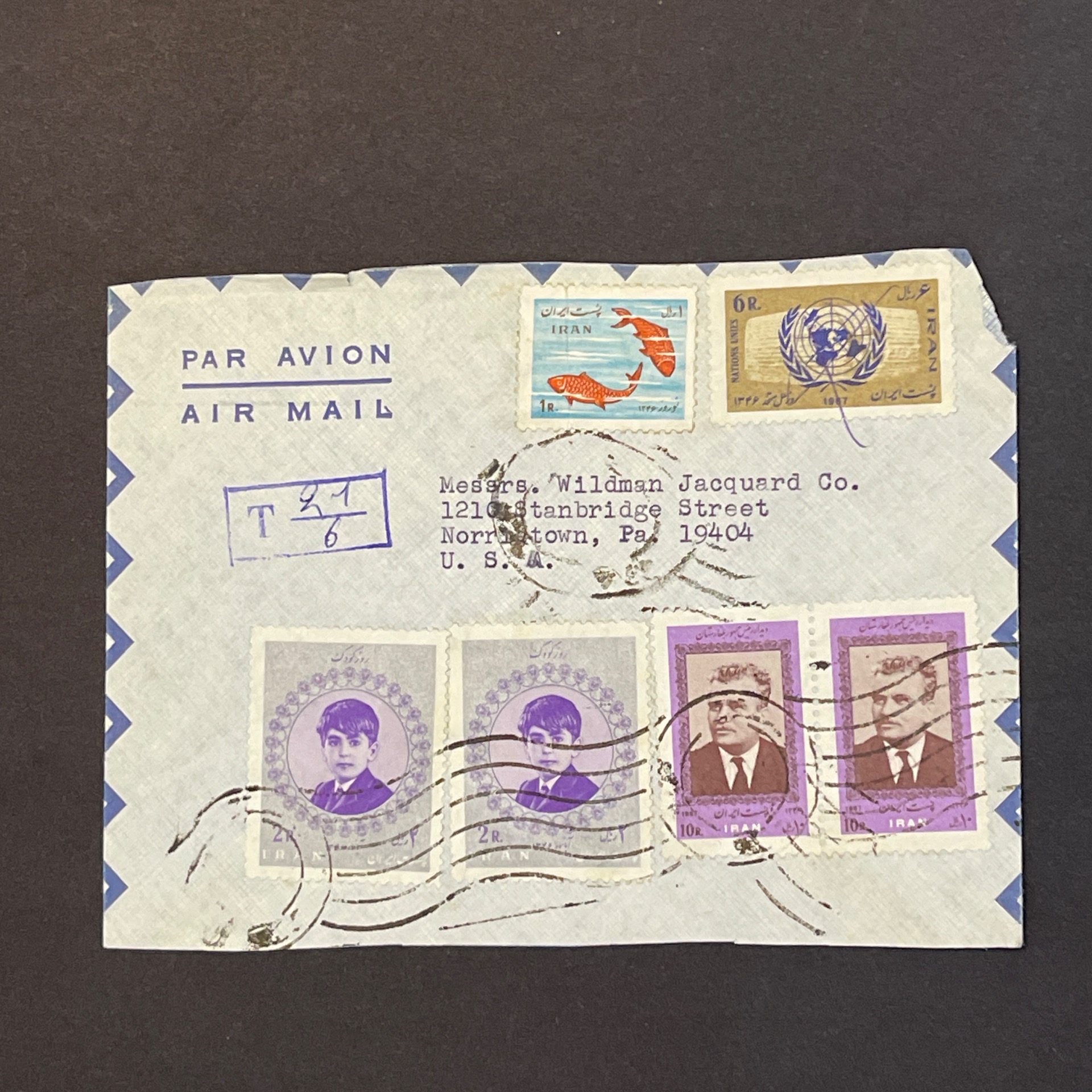 پاکت با تمبرهای یادگاری بسیار جذاب