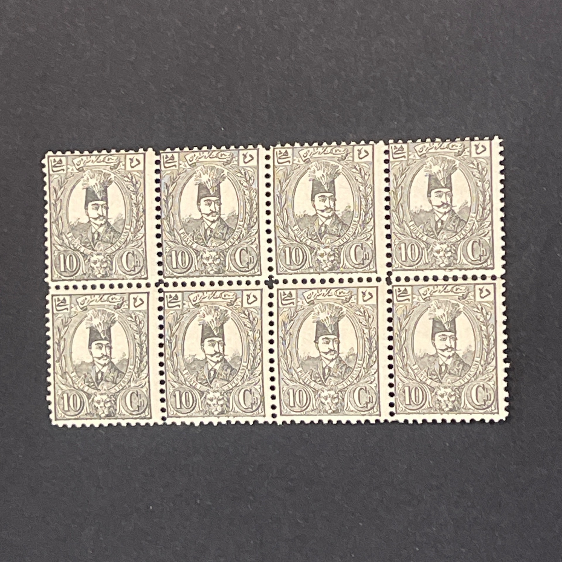 بلوک 8 تایی 10 شاهی چاپ فرانسه (480)