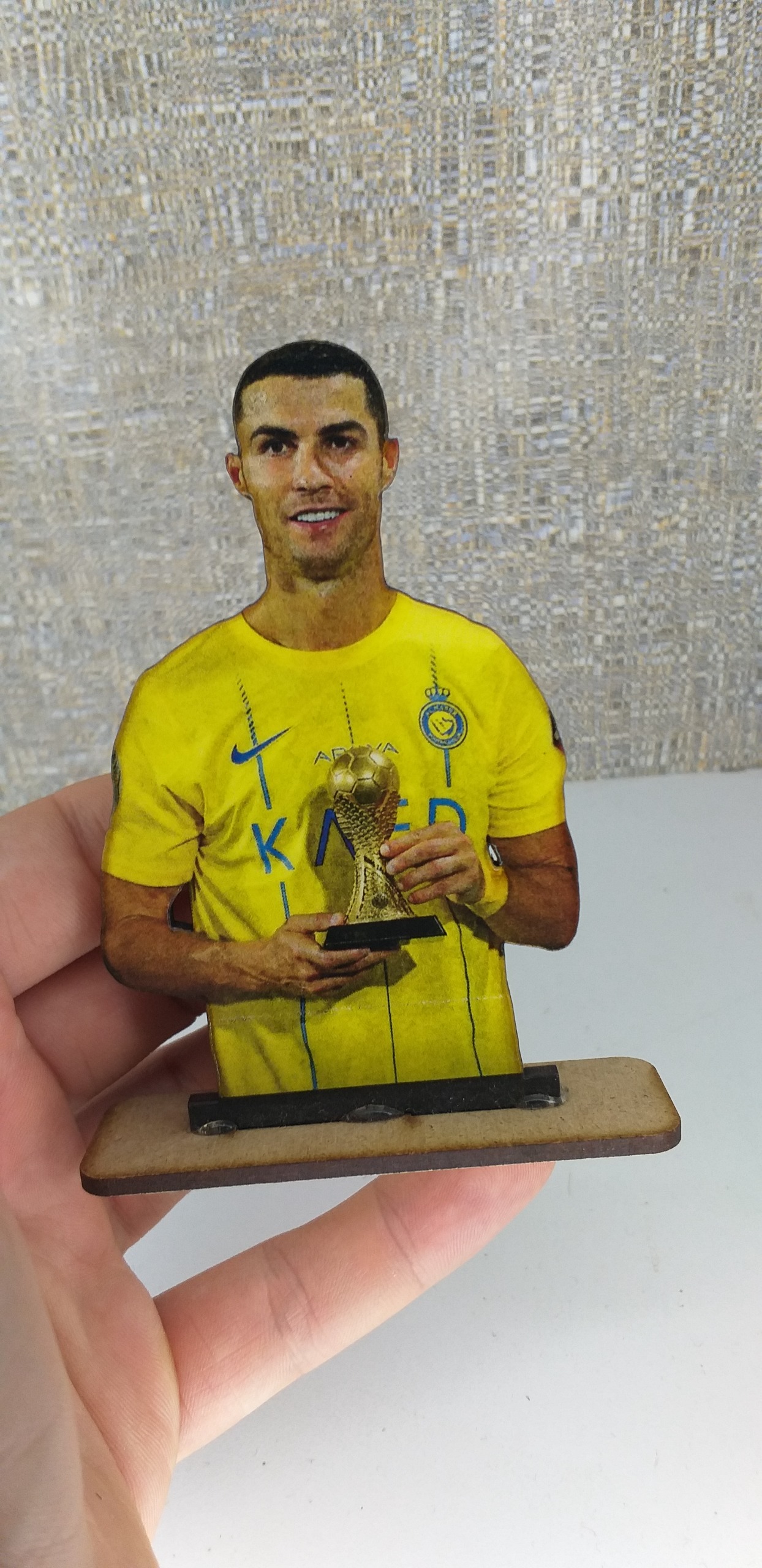 ماکت فیگور چوبی رونالدو در تیم النصر