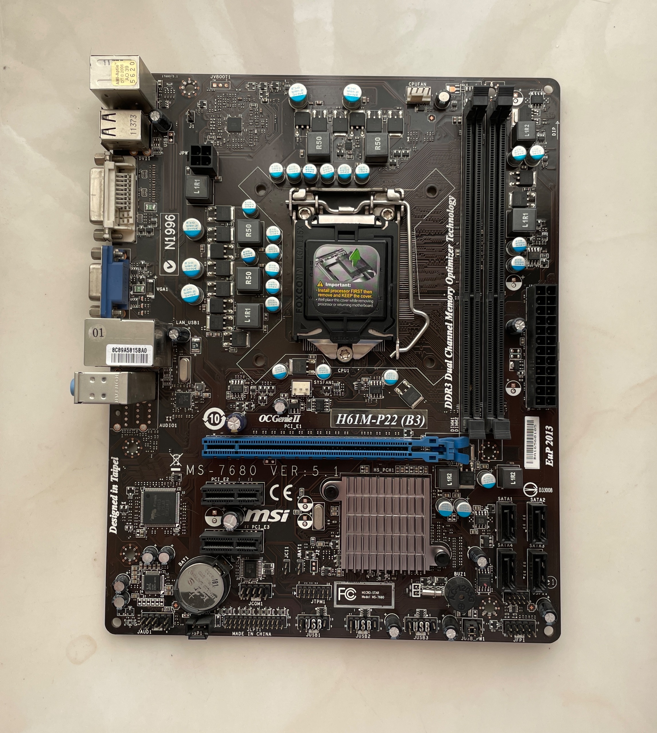 مادربرد DDR3 H61 MSI استثنایی زیر قیمت