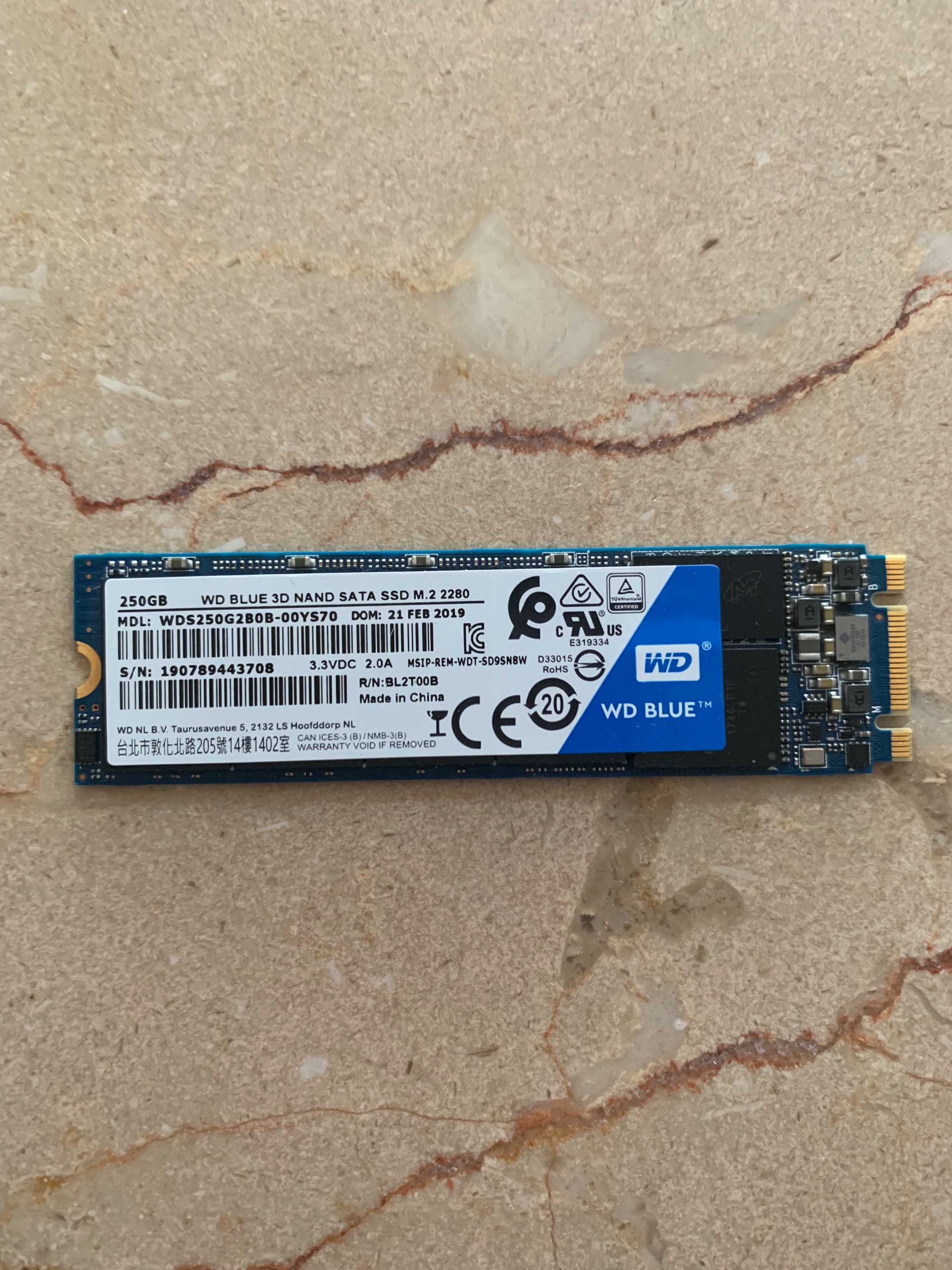 هارد 250 گیگ m2 وسترن دیجیتال