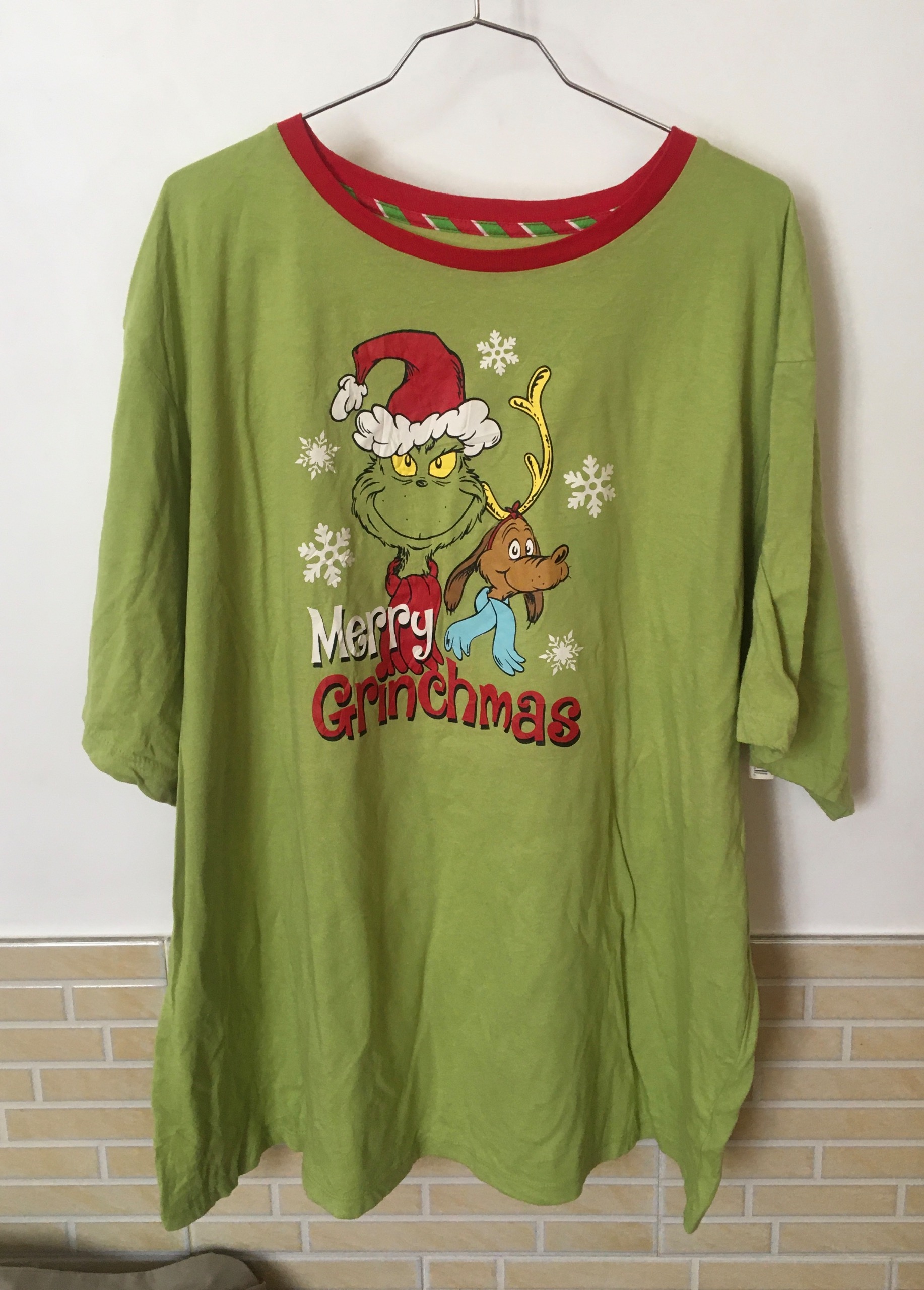 تیشرت مردانه نخ پنبه وارداتی(Grinch)