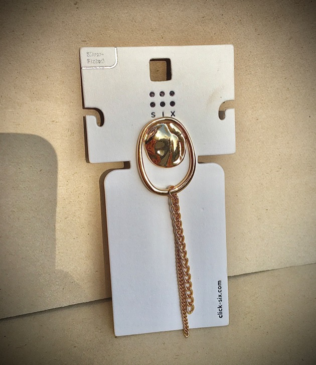 گوشواره آویزدار تکی ابکاری طلا