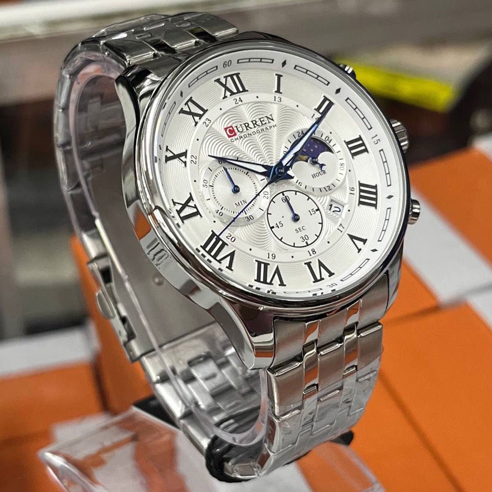 ساعت مردانه سه موتوره کارن رنگ سیلور