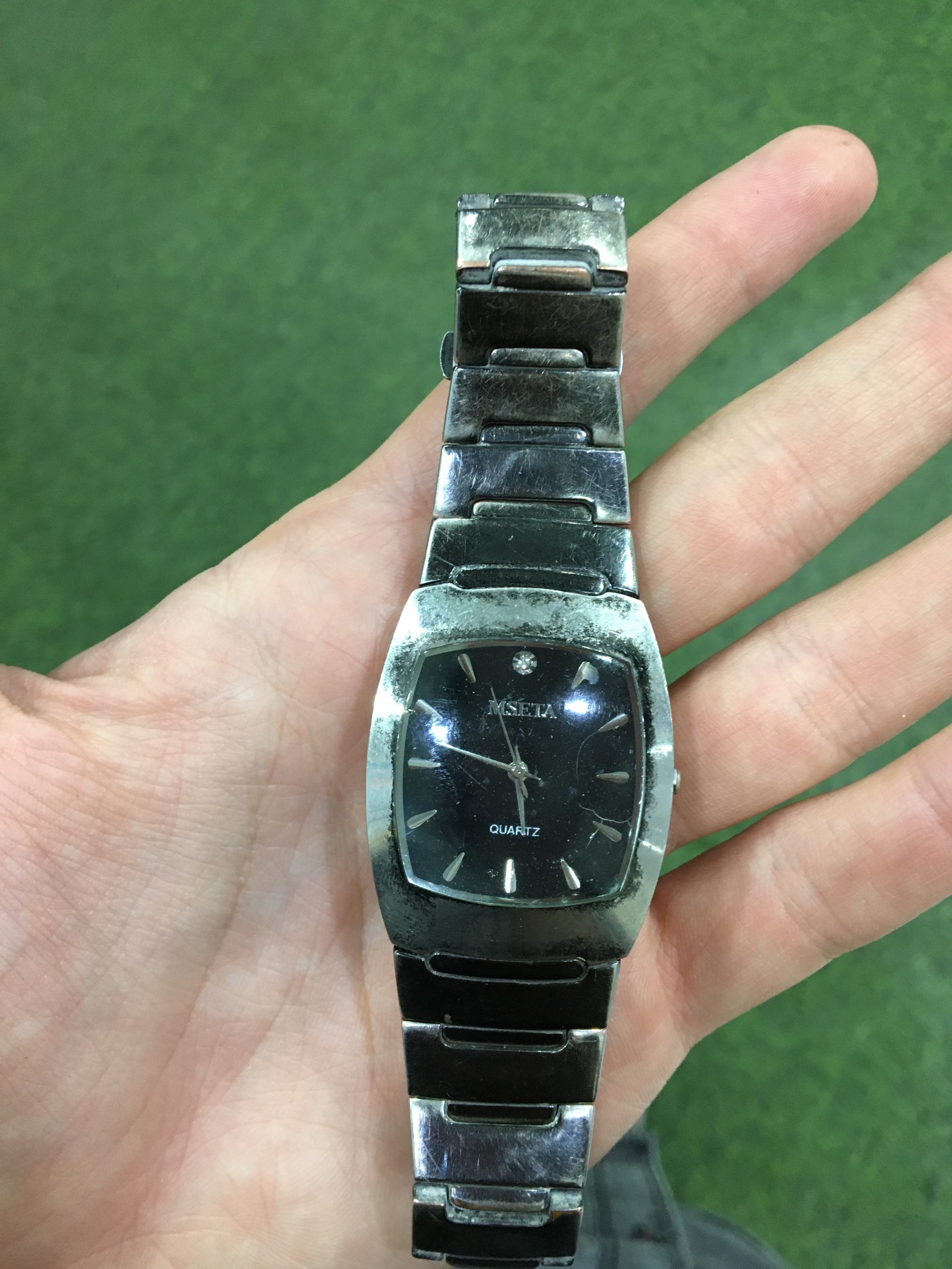 ساعت مچی مردانه فلزی قدیمی و سالم