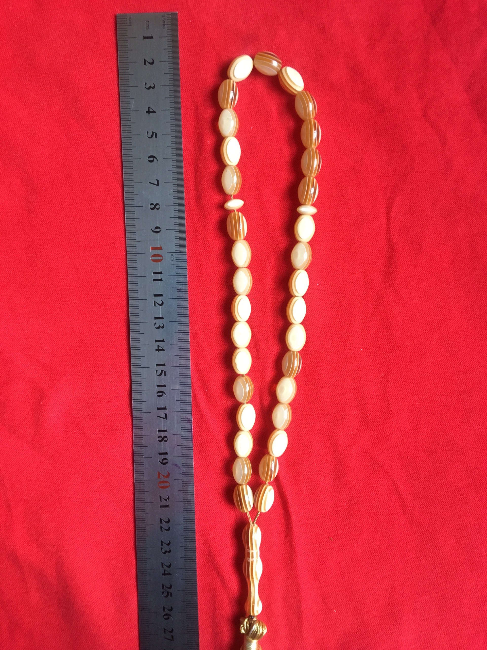 تسبیح عسلی 33 دانه قدیمی