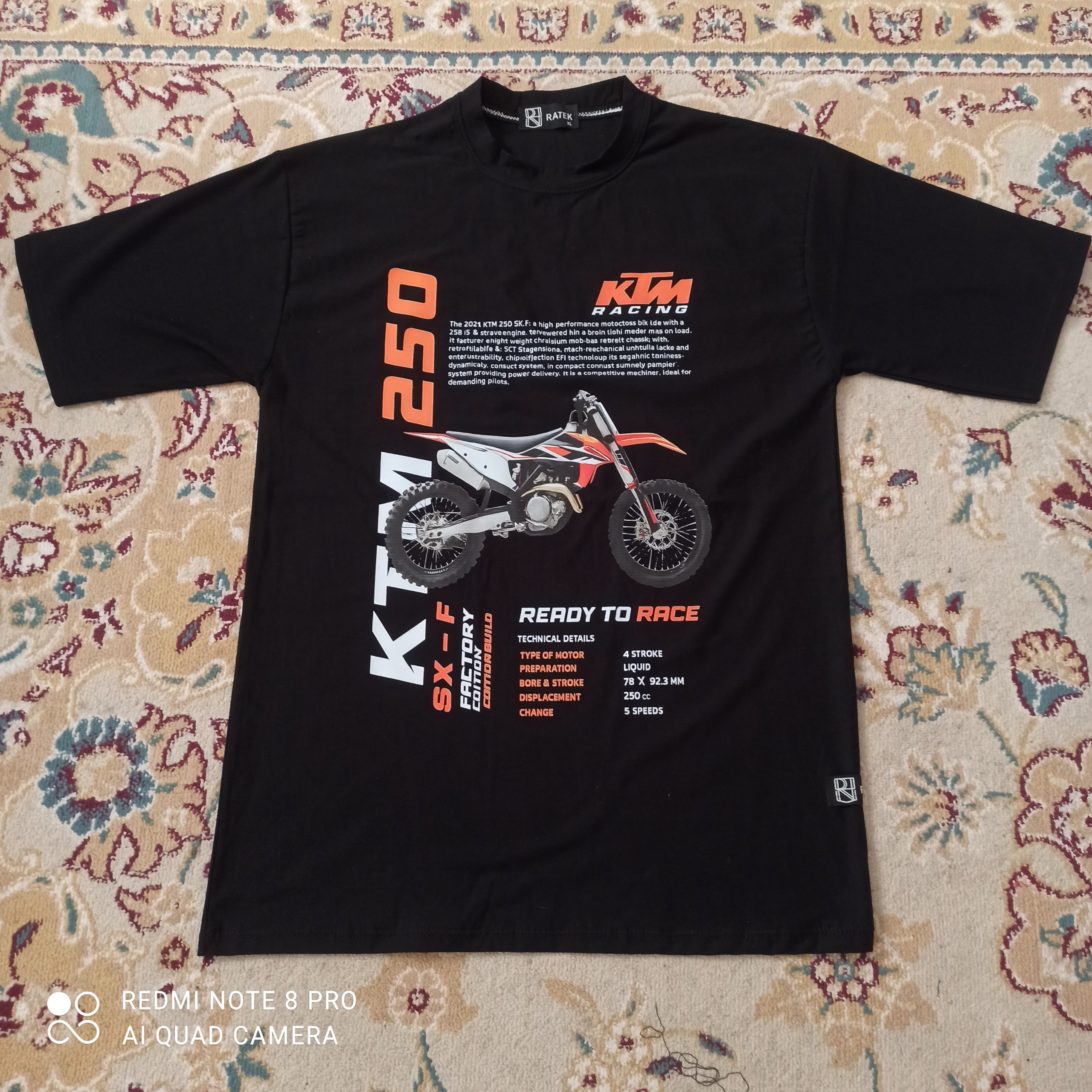 تیشرت طرح موتور ktm