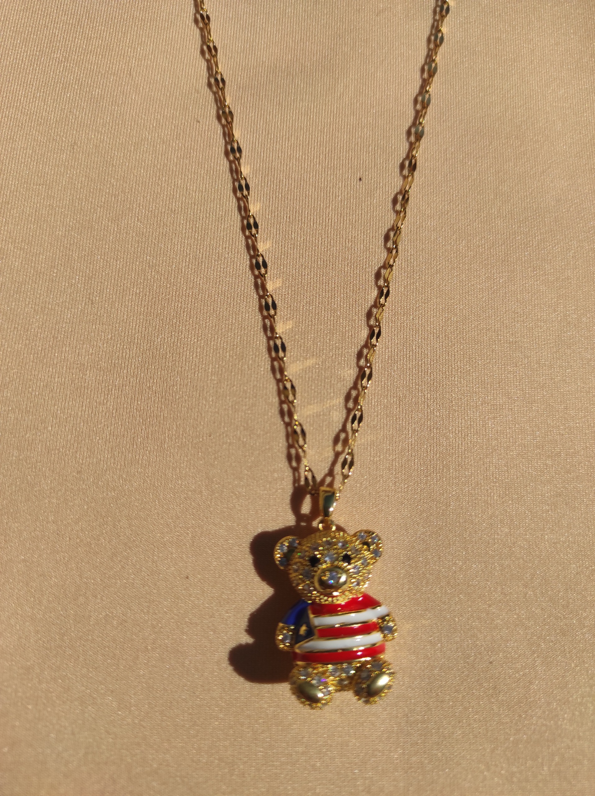 گردنبند تدی خرسه برند استنلس استیل