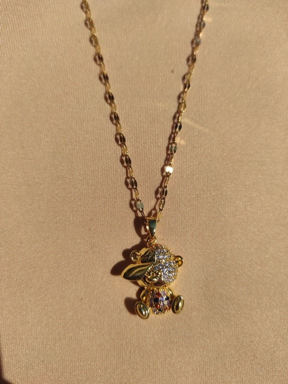 گردنبند تدی خرسه برند استنلس استیل