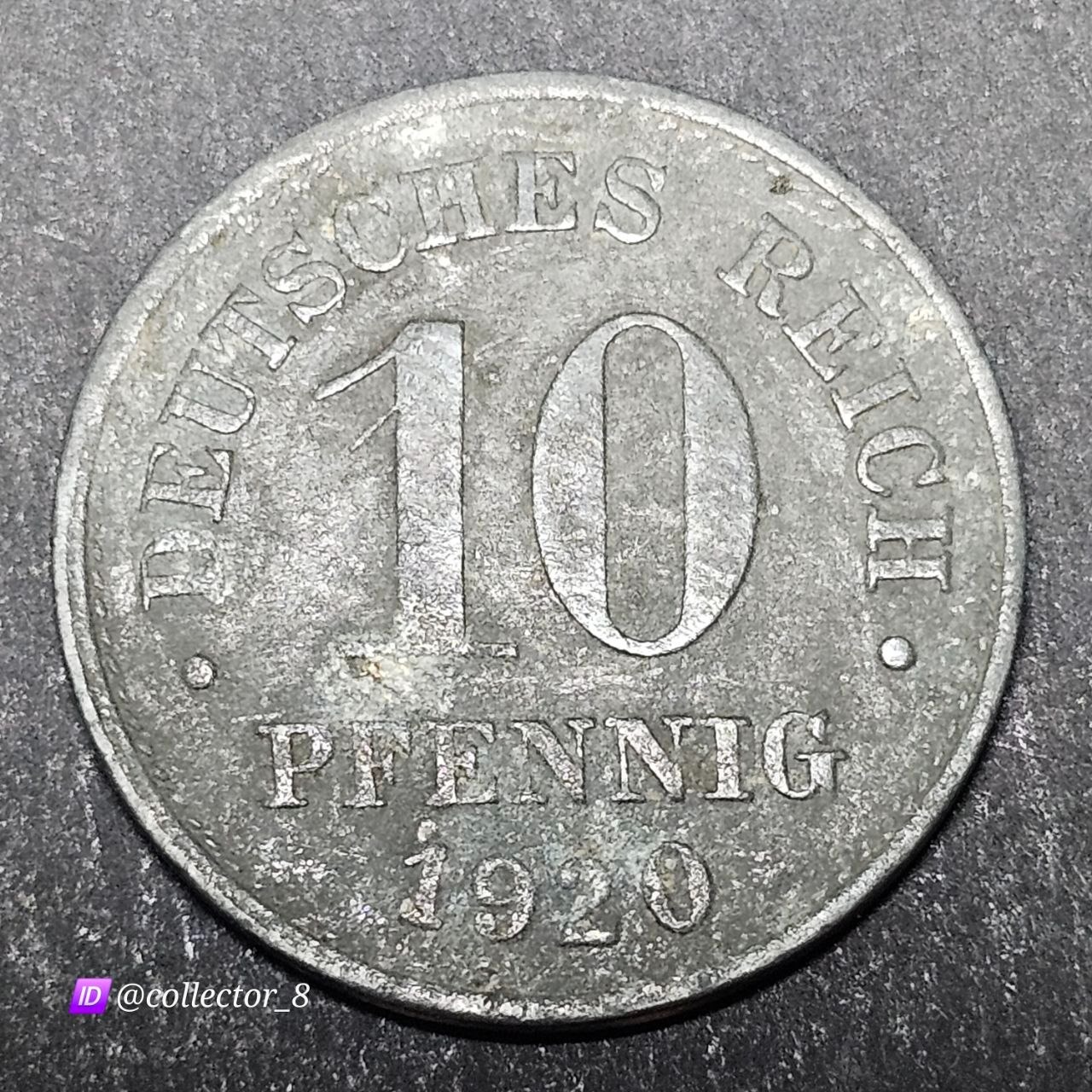 10 فنیگ 1920 امپراطوری آلمان