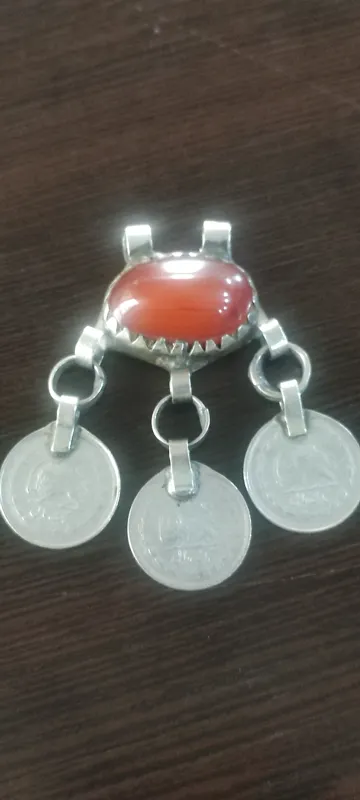 گردن آویز قدیمی عقیق (دهه 40 شمسی)