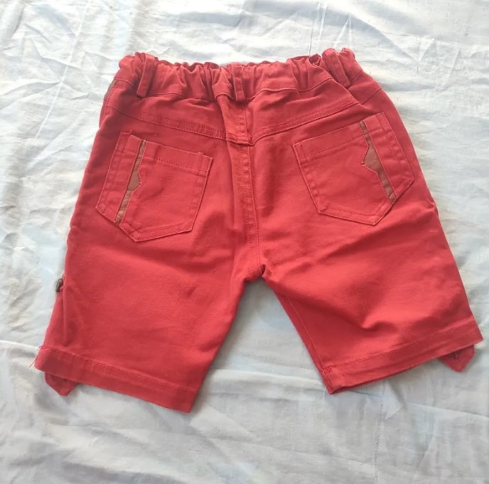 شلوارک جین بچه گانه زرشکی