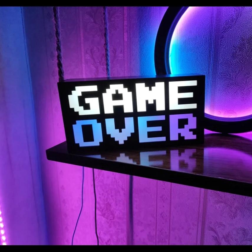 آیکون لایت گیمینگ مدل GAMEOVER پر نور RGB