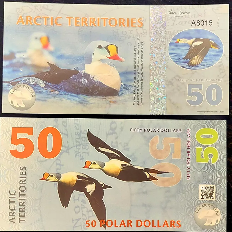 اسکناس فانتزی 50 دلار قطب جنوب
