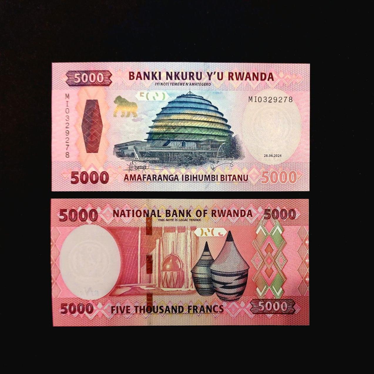 اسکناس زیبای 5000 فرانک رواندا، کمیاب 2024