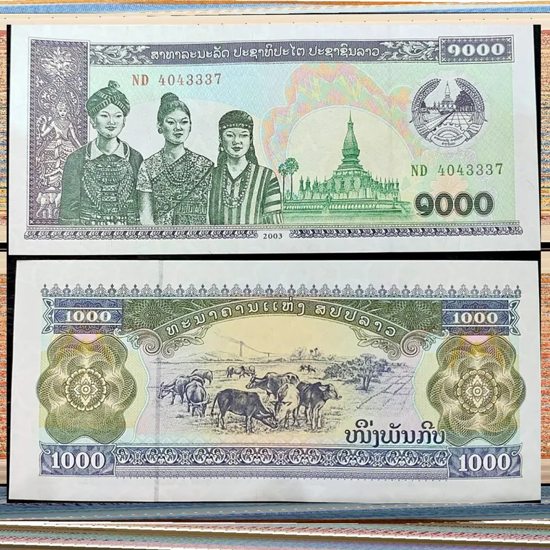 اسکناس زیبای 1000 کیپ لائوس