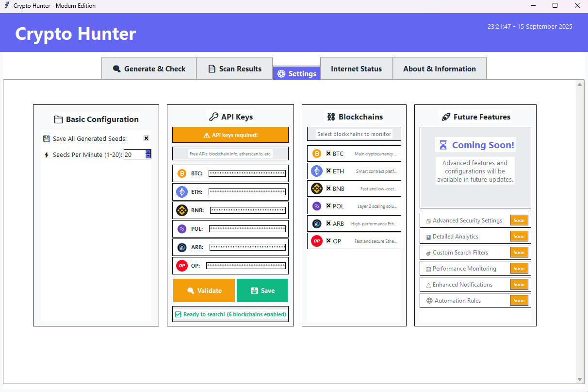 برنامه مدیریت کیف پول CryptoHunter v9.1