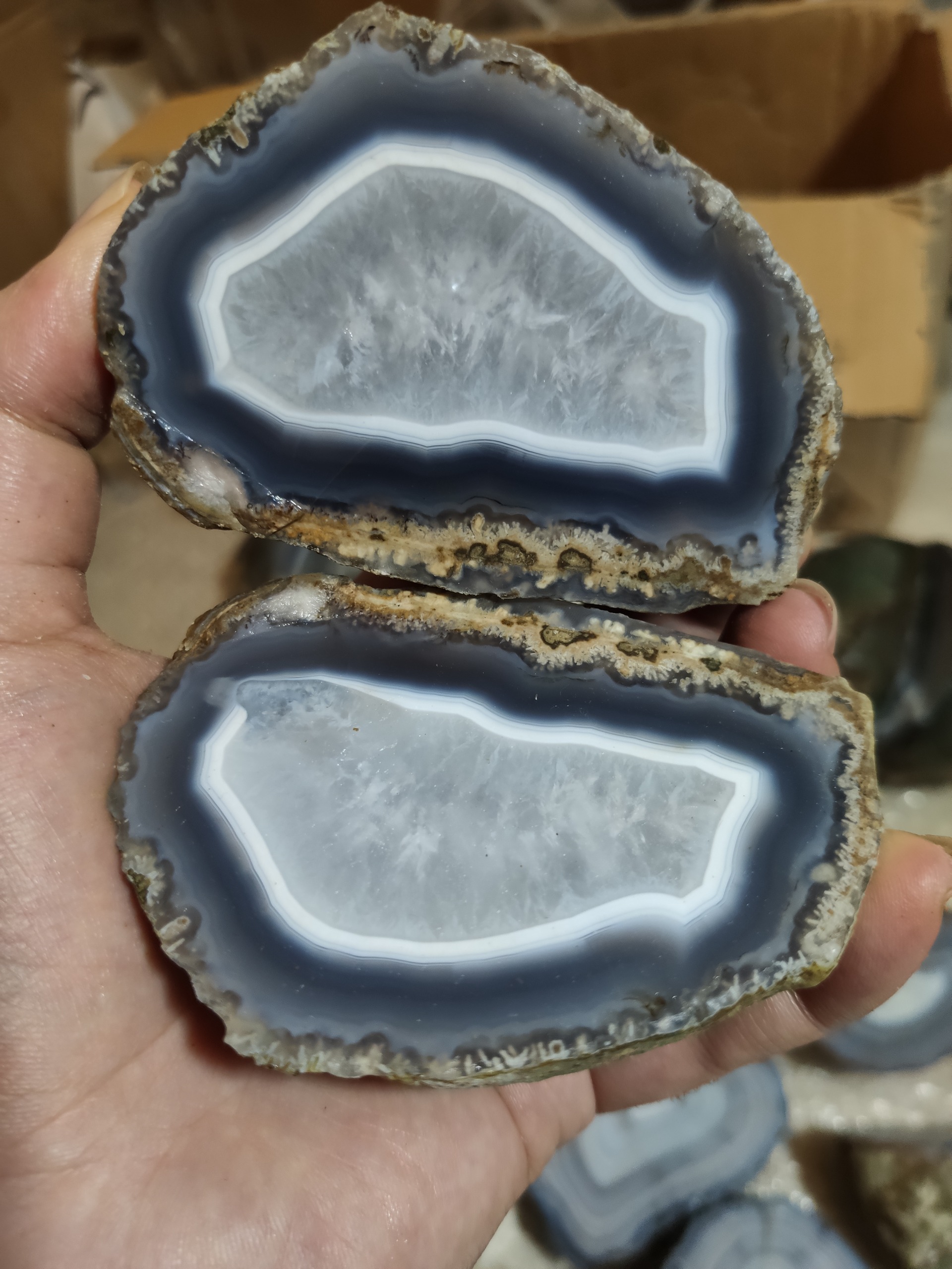 توپی عقیق سلیمانی بزرگ ژئود متراکم