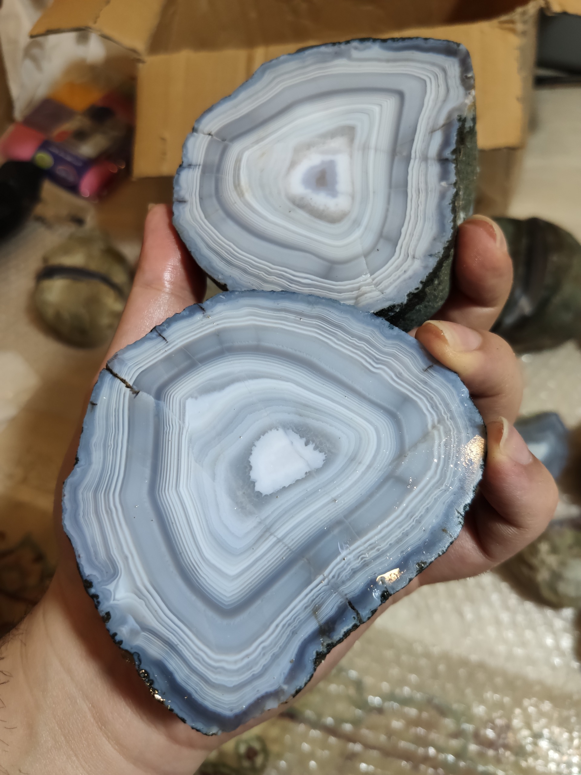 توپی عقیق سلیمانی بزرگ کلکسیونی