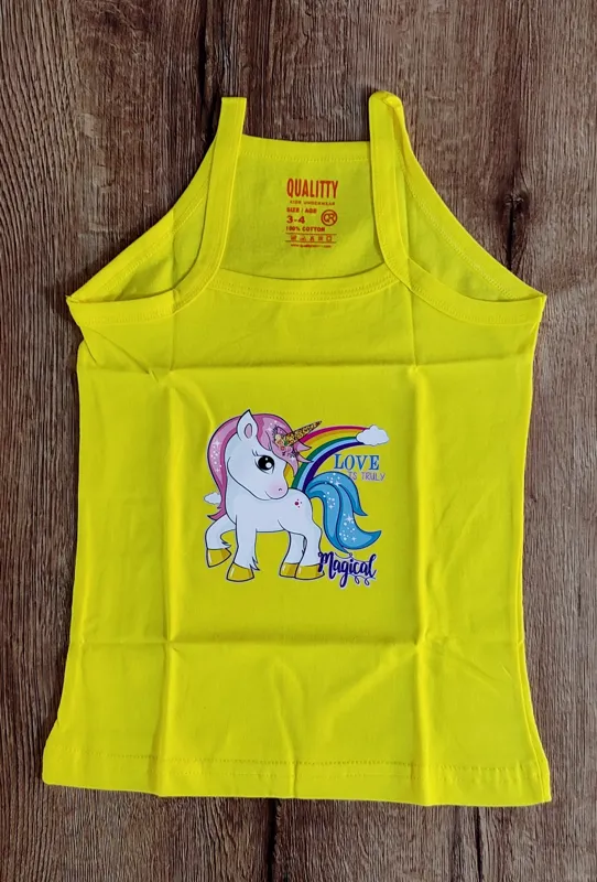 رکابی دخترانه کاملا نخ پنبه