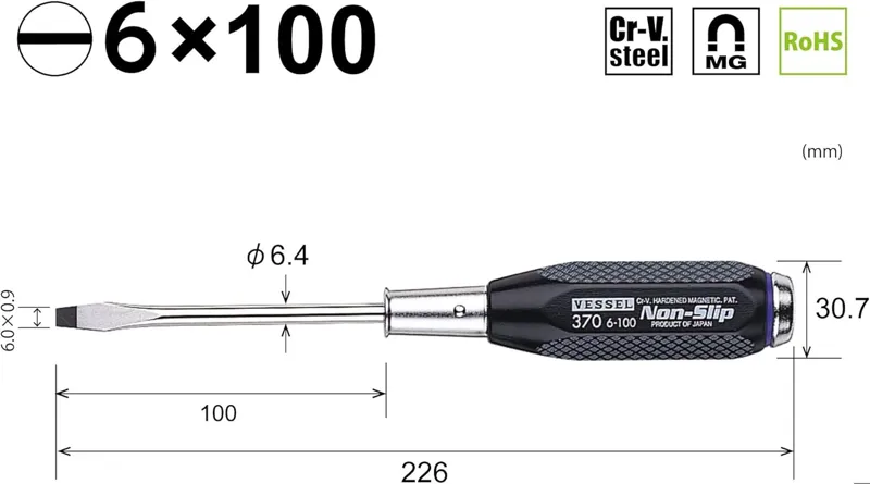 ست پیچ گوشتی ضربه خور وسل ژاپن مدل NON-SLIP