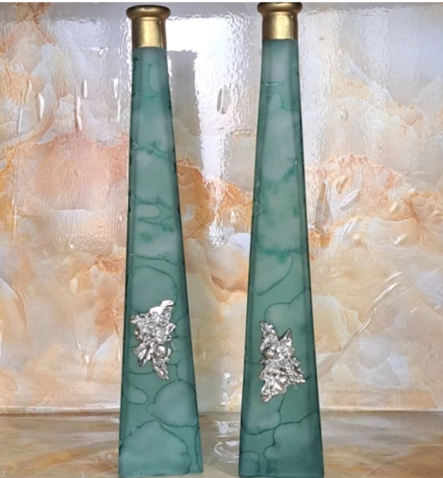گلدان دو عددی سبز ترکیه