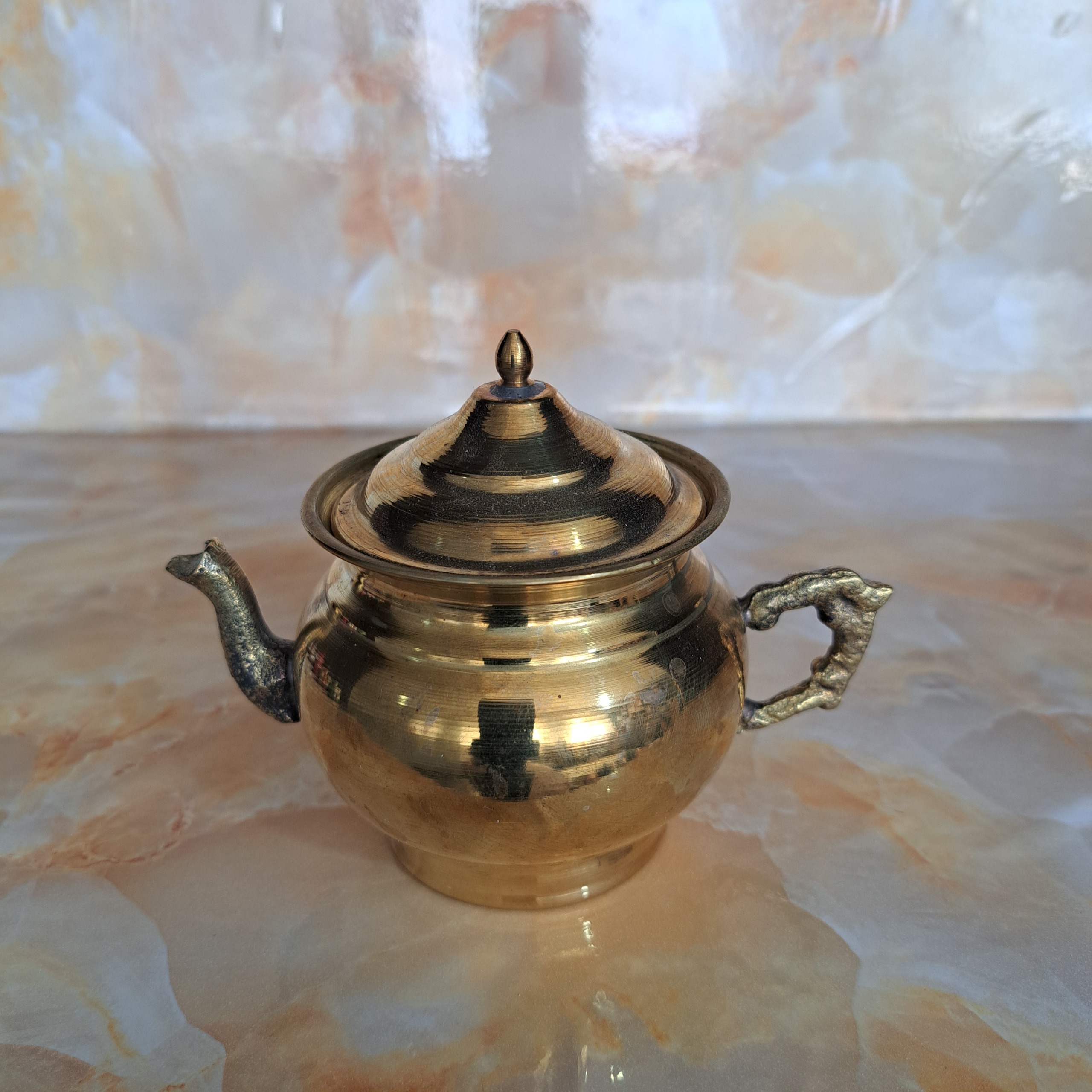 دکور سیسمونی قوری برنجی کوچک