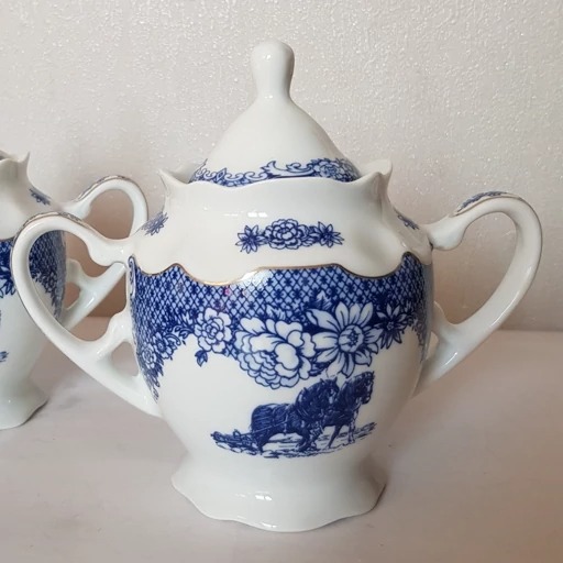 قندان چینی قلم آبی باکیفیت