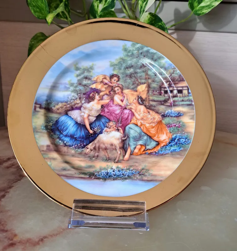 دیوارکوب چینی طلاکوب فرشته