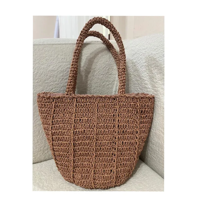 کیف رافیا کد 80 (رنگ دارچینی)