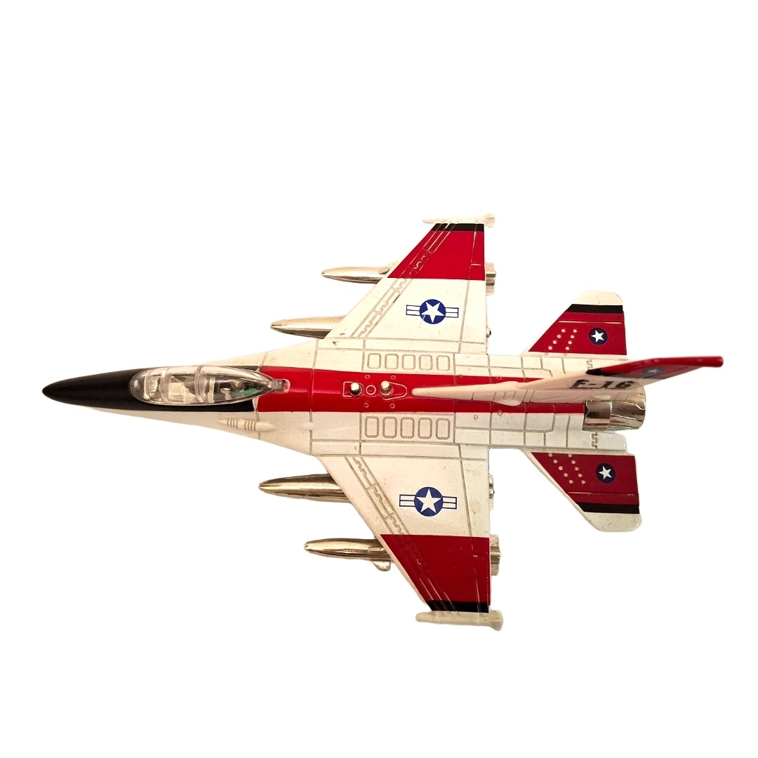 ماکت اسباب بازی هواپیما جنگنده F16 فلزی
