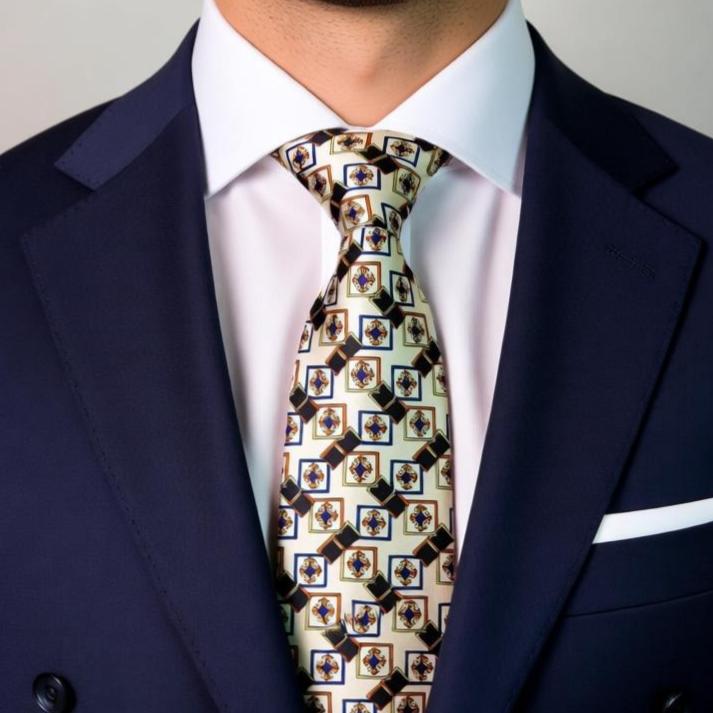 کروات نو مردانه آنتیک طرحدار کلاسیک