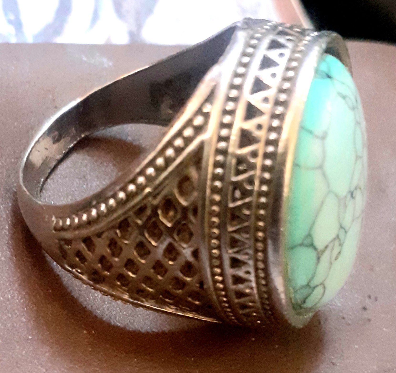 انگشتر فیروزه وارداتی قدیمی