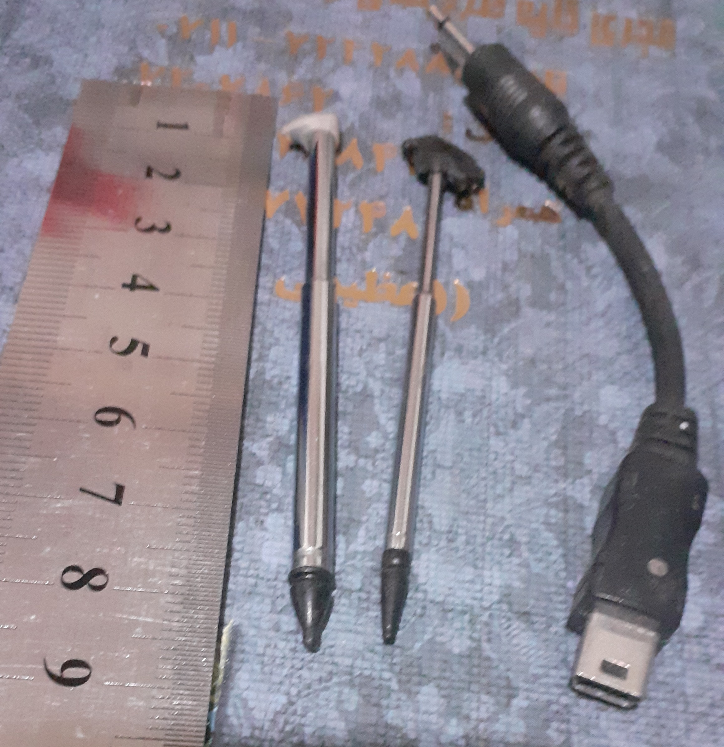 3قطعه رابط شارژر و قلم لمسی گوشی قدیمی