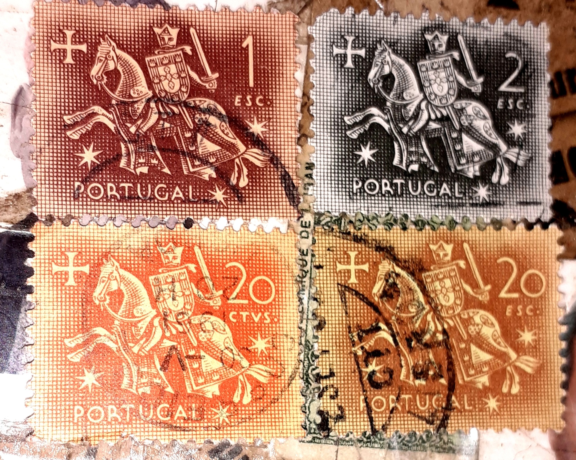 سری 4تمبر باطله پرتقال کمیاب