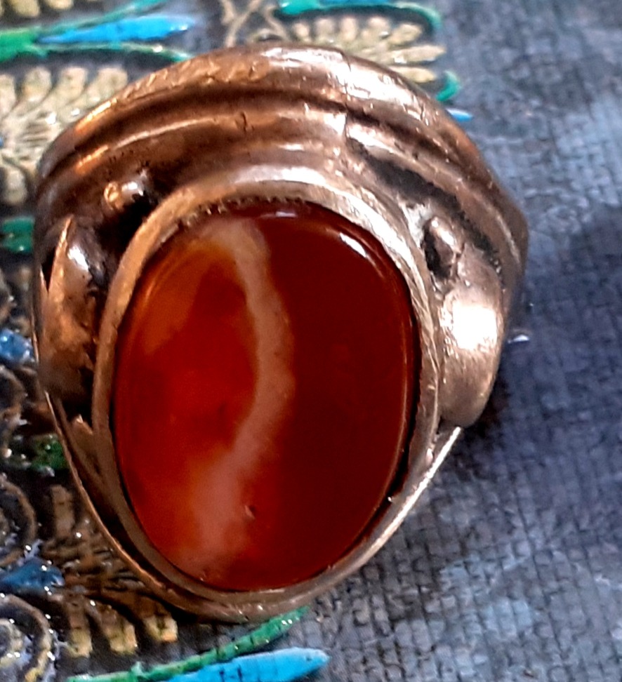 انگشتر زیبای عقیق سلیمانی شیک و لاکچری