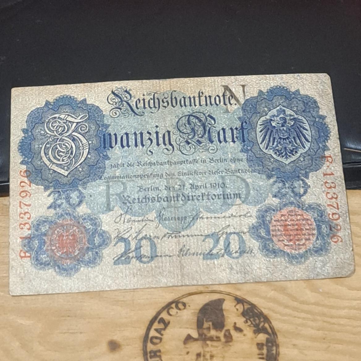 اسکناس ارزشمند و کلکسیونی آلمان 1910کمیاب