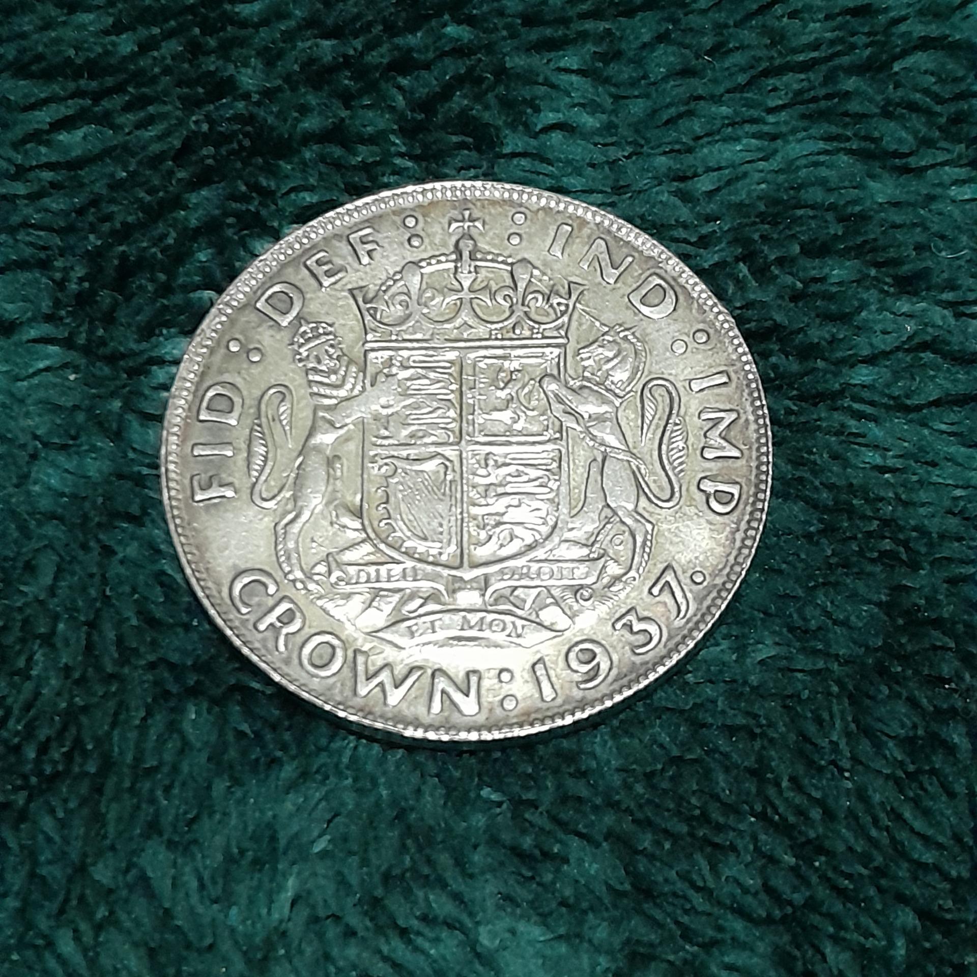 یک کرون تاج گذاری انگستان روکش نقره