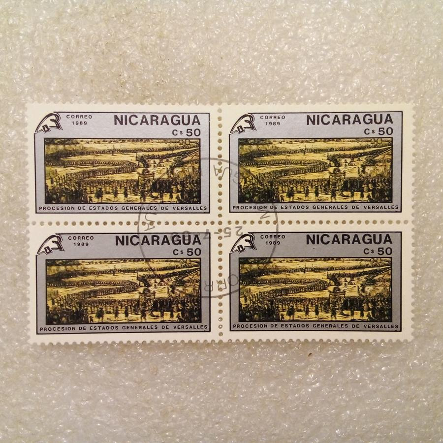 بلوک تمبر نیکاراگوئه 1989 مجمع ورسای گمرکی (18)
