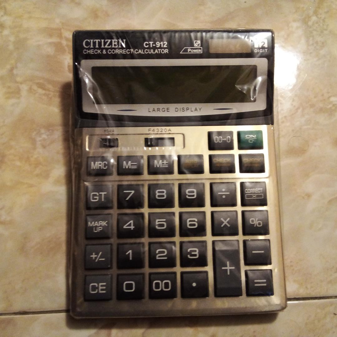 ماشین حساب ct-912 مدل citizen سیتیزن عالی(ک 16)S N