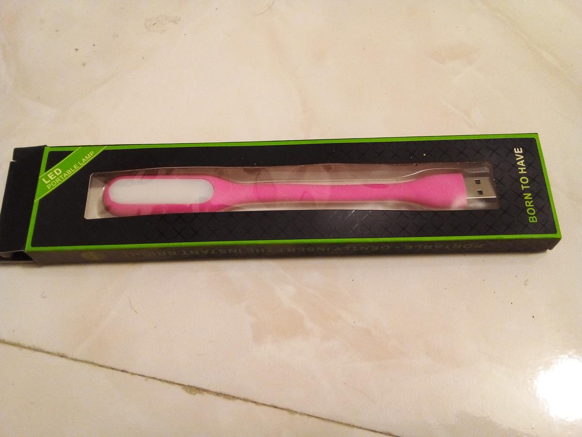 چراغ USB LED ال ای دی مسواکی صورتی با کیفیت (ک 7)