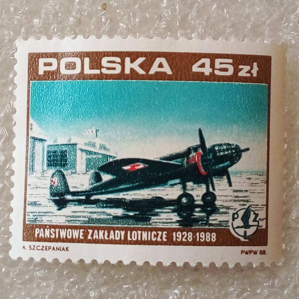 تمبر 1988 لهستان PWPW هواپیما (89)6
