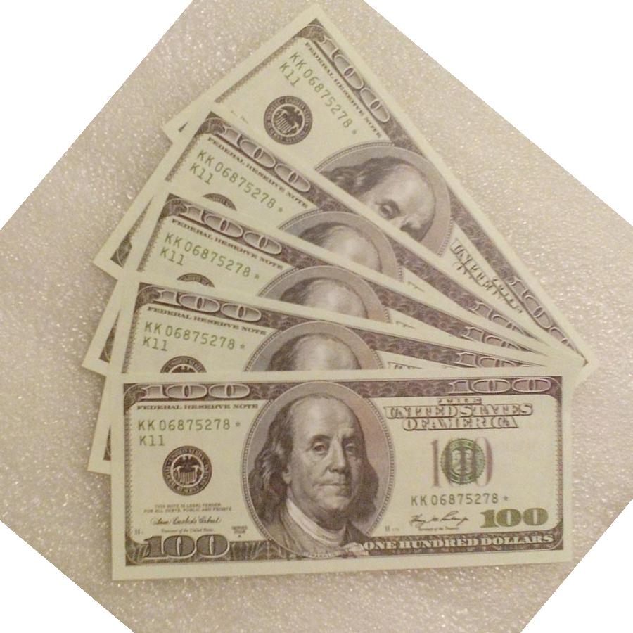 5 برگ طرح اسکناس 100 دلار فانتزی (0)