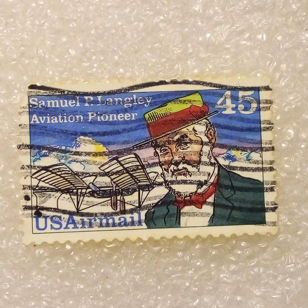 تمبر 45 سنت امریکا USA پست هوایی ساموئل باطله(90)0