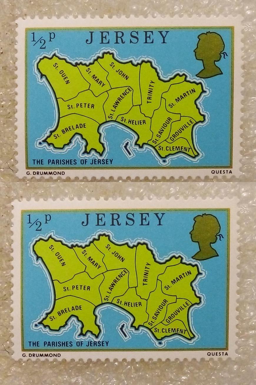 2 تمبر جرسی انگلستان باارزش نقشه (97)2