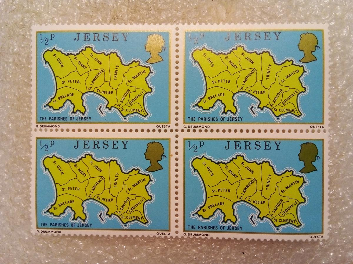 بلوک تمبر جرسی انگلستان کمیاب باارزش نقشه (03)